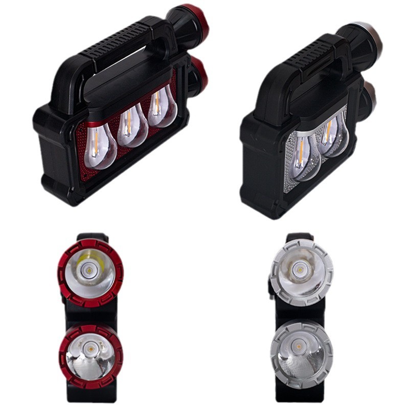 Linterna de pesca nocturna transfronteriza patrulla luz de reflector al aire libre de largo alcance led lámpara recargable camping lámpara portátil