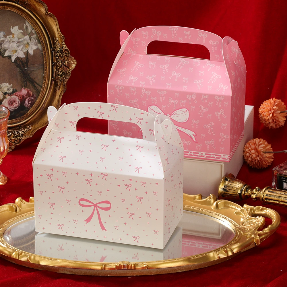 Handheld fresh cute gift box with bow, (Cross-border trading)