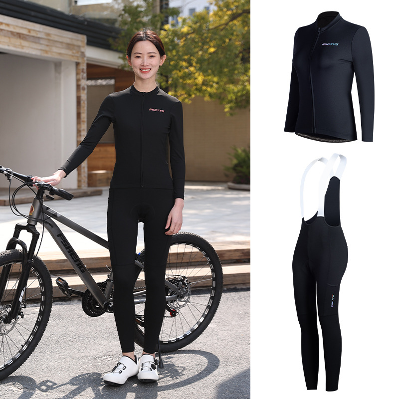 Vehículo de carretera de montaña ropa de ciclismo de manga larga primavera y verano ligera chaqueta de mujer delgada y rápida secado conjunto de bicicleta profesional