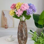 87片胶布2叉中枝绣球仿真花 3D工艺纹理清晰 家居软装百搭花艺