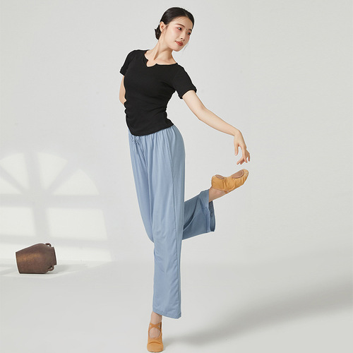 Dance wear for women, wide-leg pants, yoga wear, body practice wear, modern Chinese classical dance performance wear set