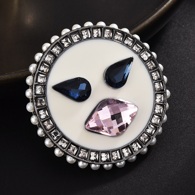 Elegant Pin Mouth Lips Flower Alloy Zircon Women's Silk Scarf Scarf Ring Corsage display picture 11