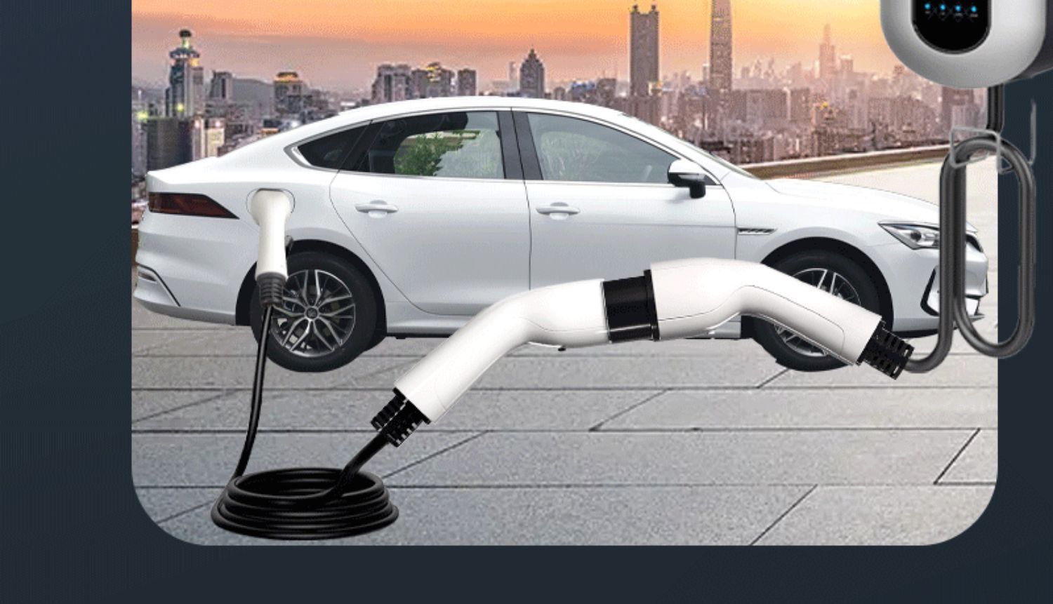 Byd New Energy Vehicle European Standard Charging Extension Cable Dual-Gun Charger 16A/32A Charging Station for Electric Vehicles