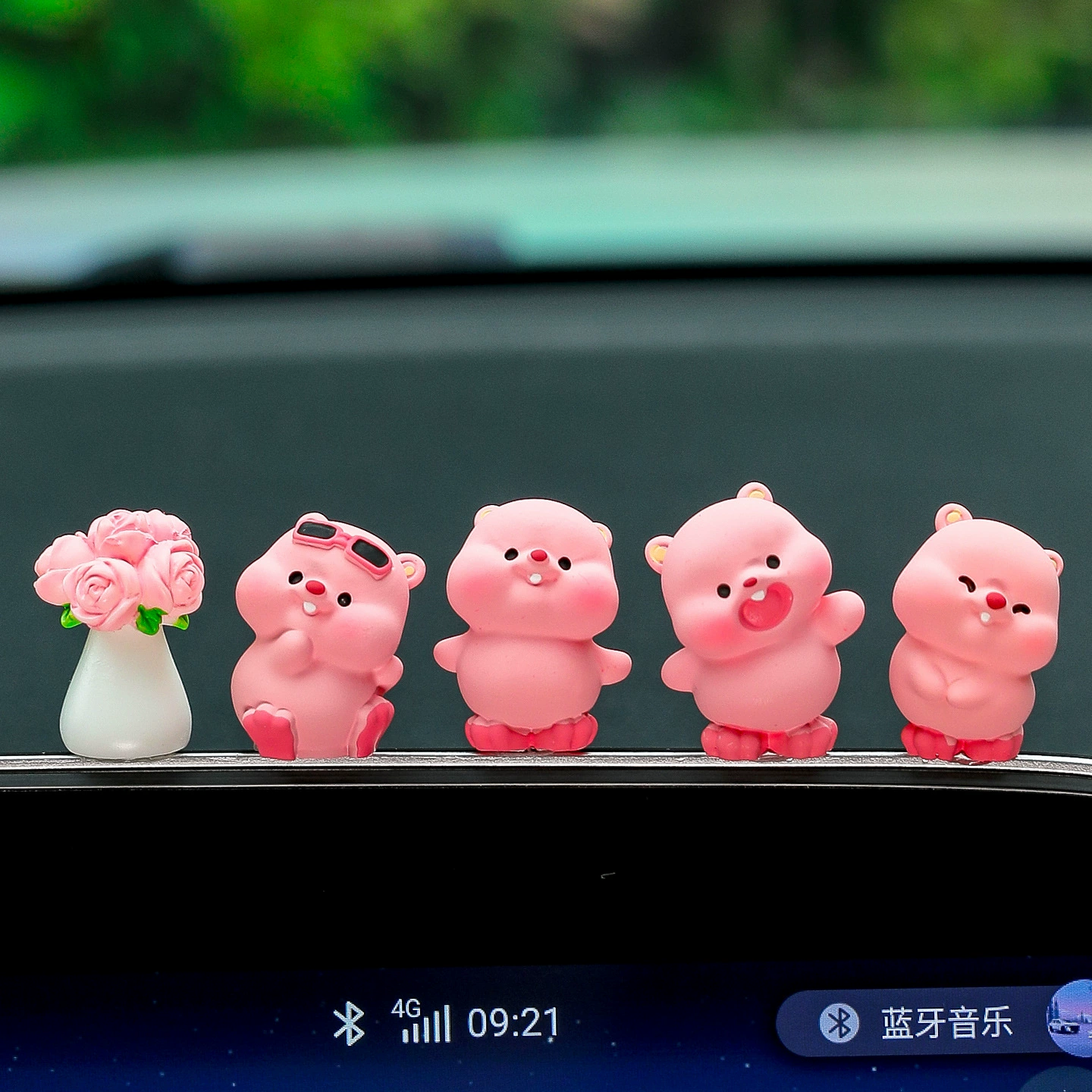 Милый мини-бобер, автомобильный центральный экран, консоль, лечебное украшение, украшение для интерьера автомобиля, украшения для автомобиля