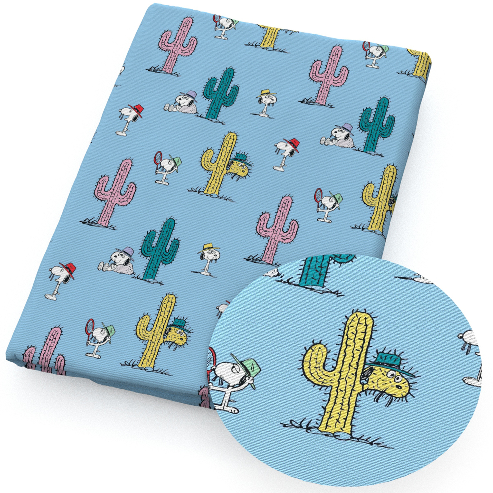 Perro Snoopy impresión de dibujos animados 100% tela de algodón DIY ropa hecha a mano bolsa, 1Yc55667