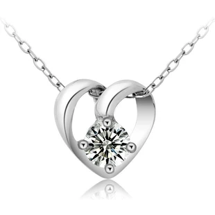 Подвеска с кристаллом в форме сердца - корейский бохо стиль, AliExpress, без цепи, белый или пурпурный