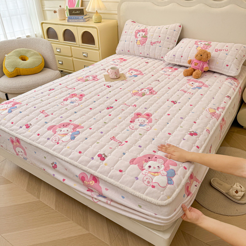 Clase A nuevo tipo de cama de algodón de leche caliente, cama de invierno más gruesa, colchón de cama de algodón caliente, cojín de algodón más cama de algodón