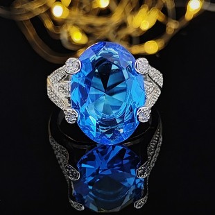 Bunter Schatz-Diamant-Ring der Moonso-Luxusmode-fetten quadratischen Frauen übertriebene tägliche Bestellung R820_voghion.com