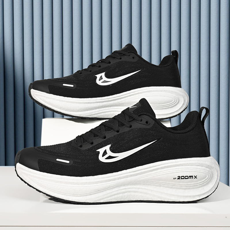 Zapatos de carrera de primavera y otoño superligeros de carbono transpirables de absorción de choque zapatos deportivos de suela suave antideslizante para estudiantes zapatos de carreras especiales ligeros