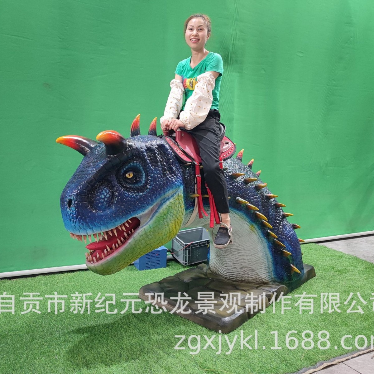 Simulación de montar dinosaurios equipos de juego para niños entretenimiento interactivo padre-hijo modelo de dinosaurio puede moverse y llamar