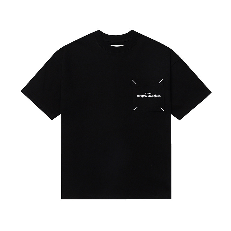 Maison Margiela MM6 ピュアコットン二重糸半袖メンズ Tシャツ高品質スポットのクロスボーダー限定|undefined