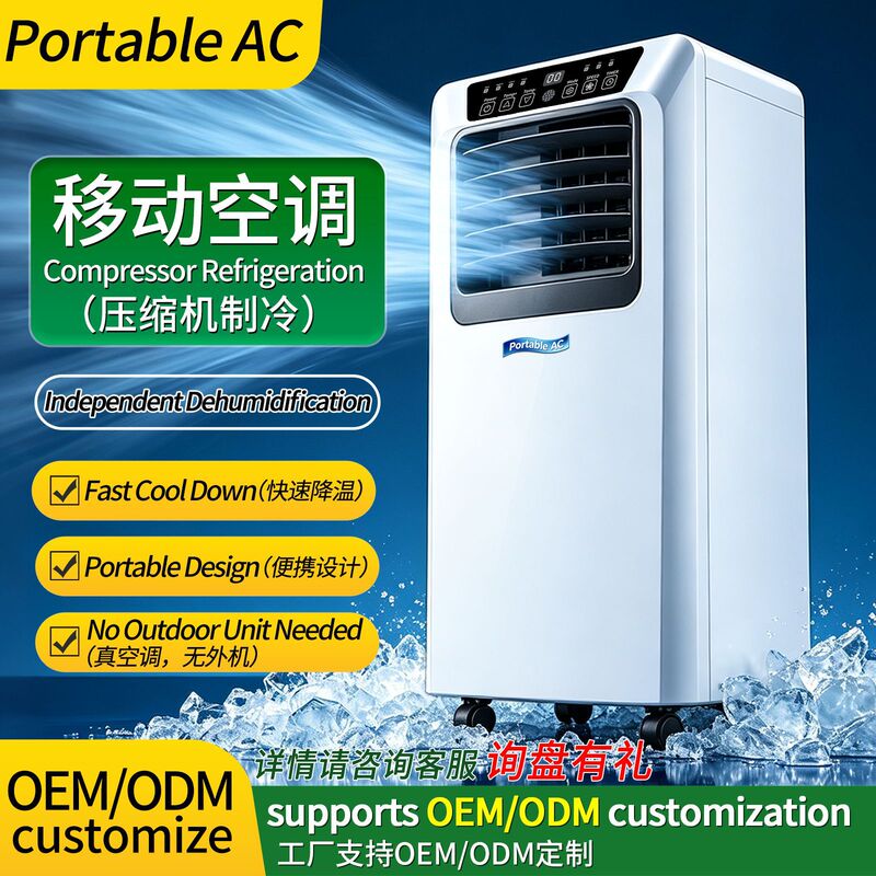 Foreign Trade Export Mobile Air Conditioner Compressor Refrigeration Small Air Conditioner All-In-One Unit No Installation Required Portable Mobile Air Conditioner