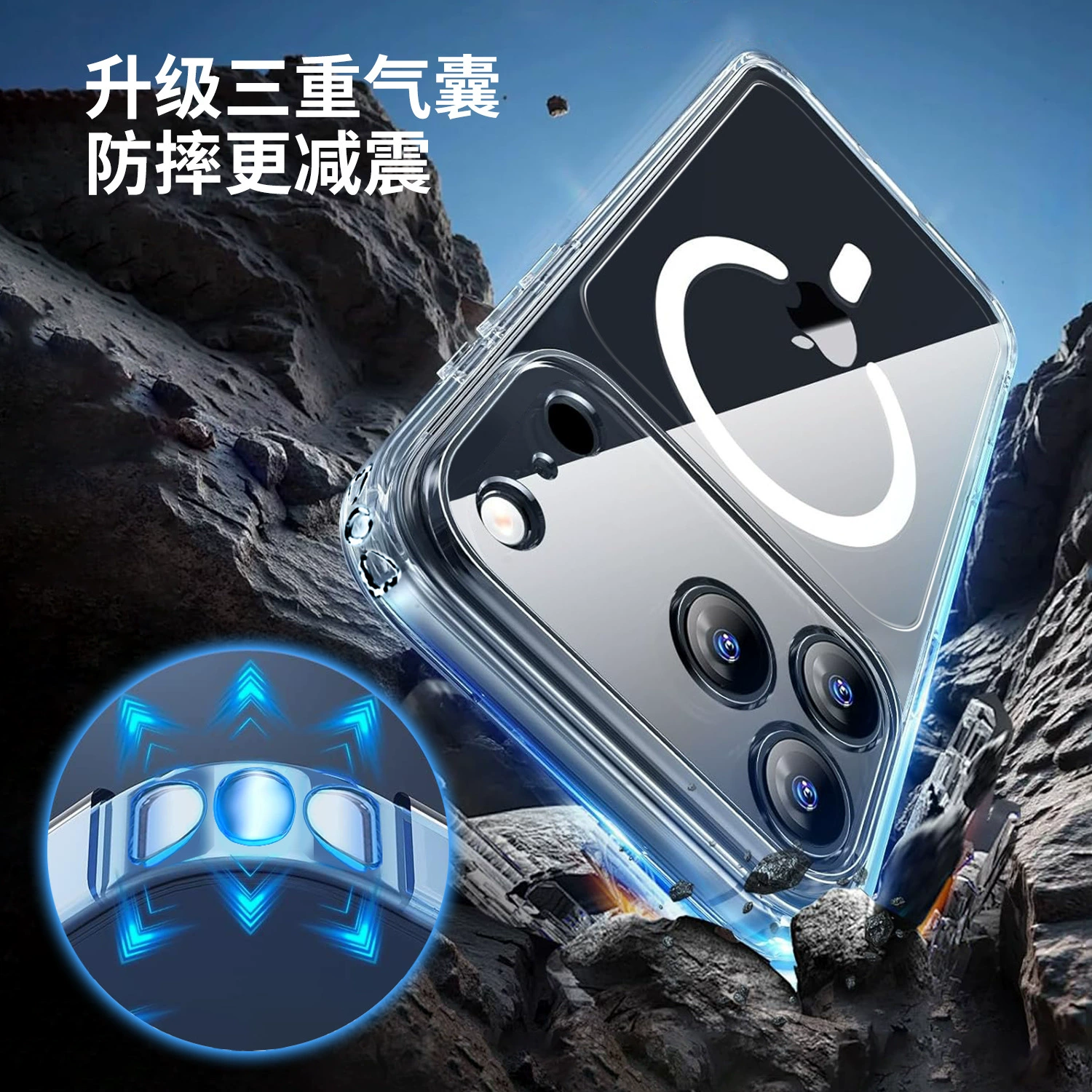 Чехол для телефона, совместимый с Apple iPhone 16 Pro / iPhone 15, силиконовая воздушная подушка, новая коллекция, защита от падений
