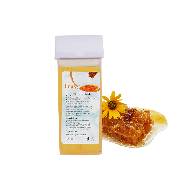 Bloque de cera depilatoria con rodillo – cera de azúcar soluble en agua, 150 g, cera de abejas suave, venta directa de fábrica