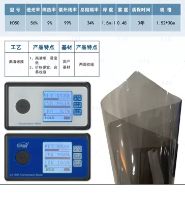High-Definition Carbon Film, High-Definition, Low-Haze Automotive Film - 15230m-hd50