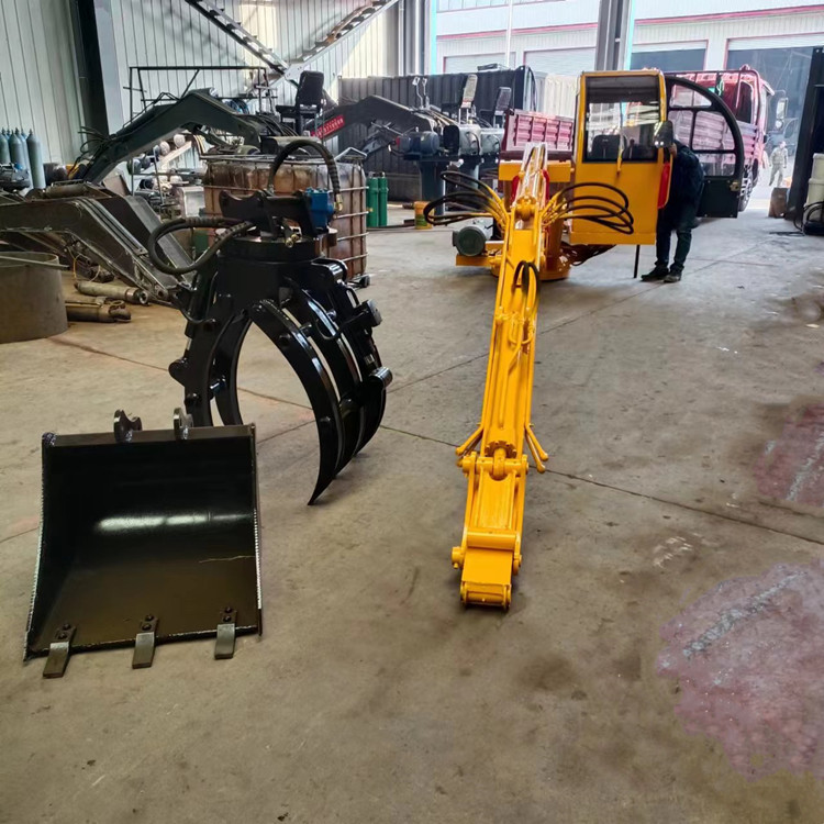 生蚝养殖船挖船用挖机水产养殖捞贝壳挖机上装挖臂固定挖臂吊臂