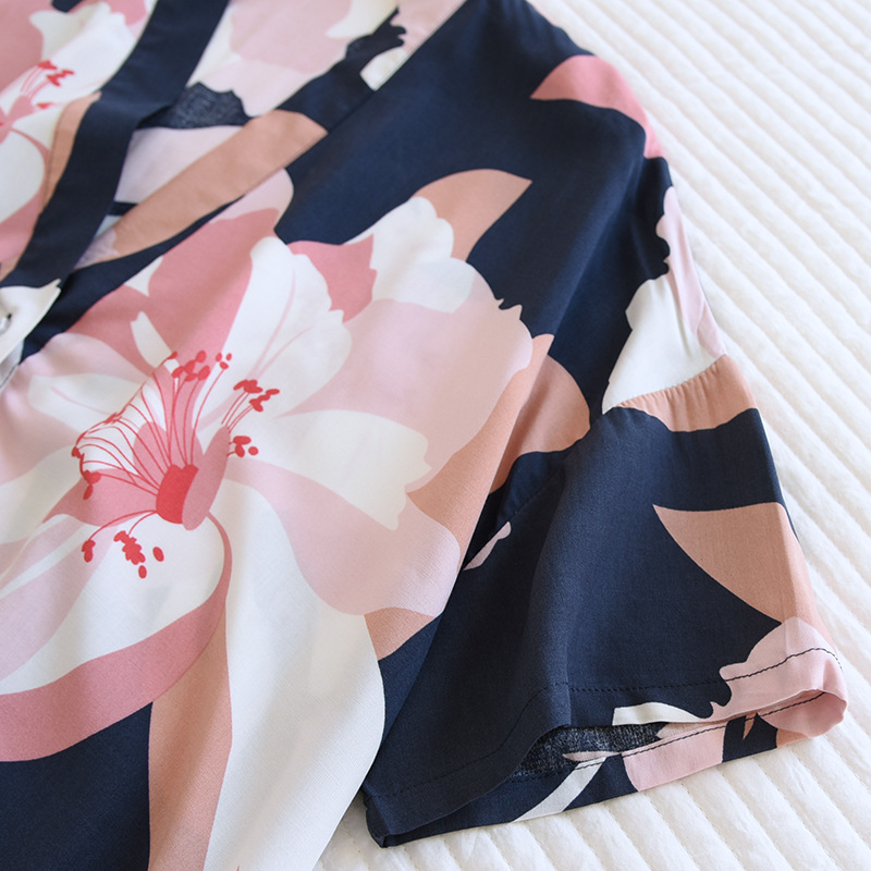 Title 14, Rayon Kadın Ev Giyim Takımı Şortlu Kısa Kollu Y...