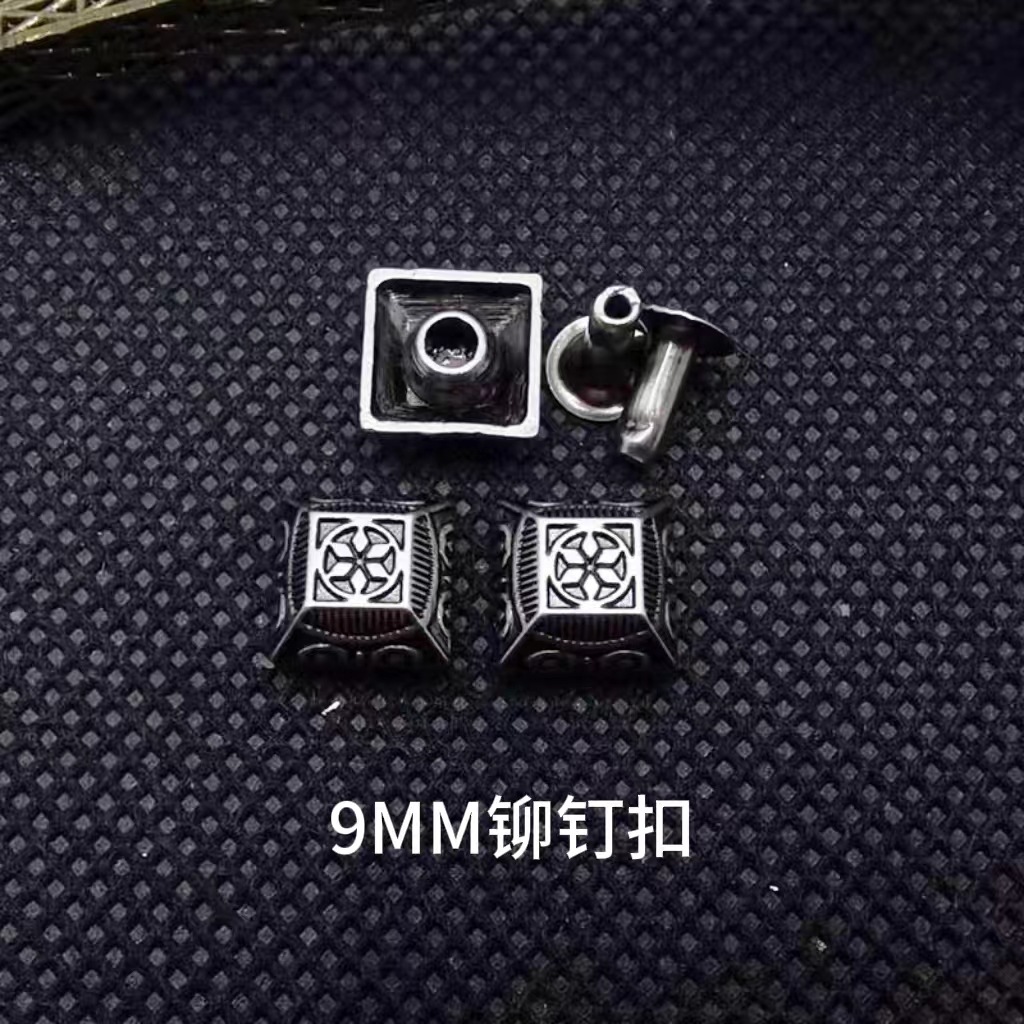 厂家批发皮带配件合金平面塔钉 复古手工diy箱包皮具唐草花塔钉