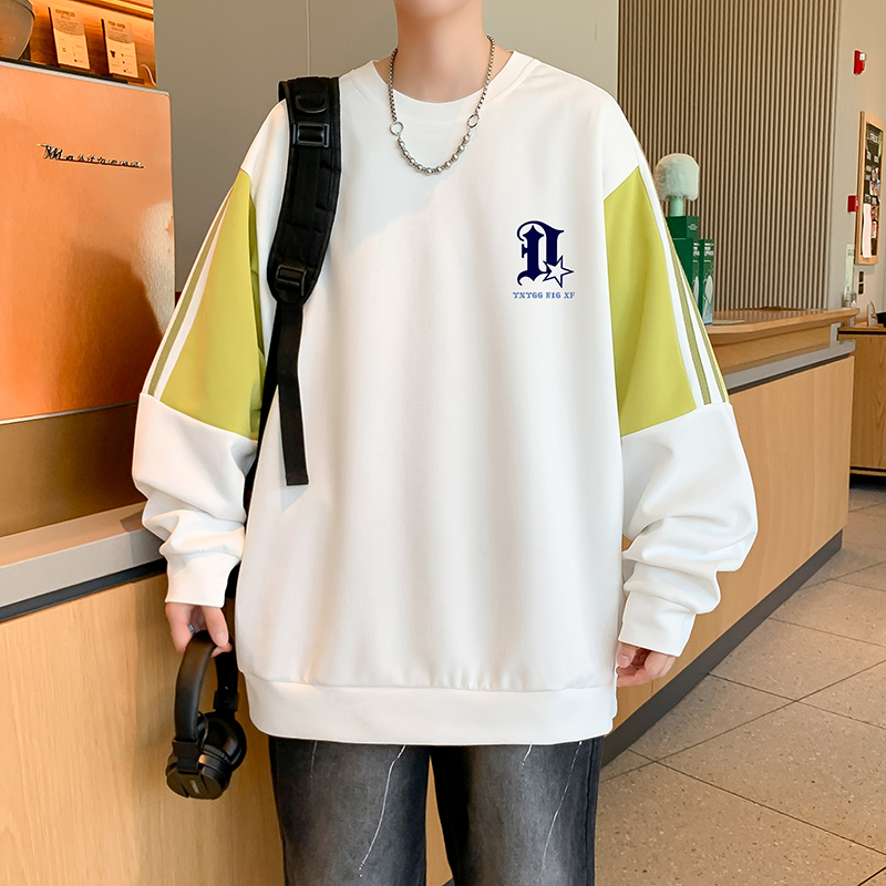 春秋款卫衣男孩13-15岁初中高中学生长袖t恤打底衫青少年大童秋装