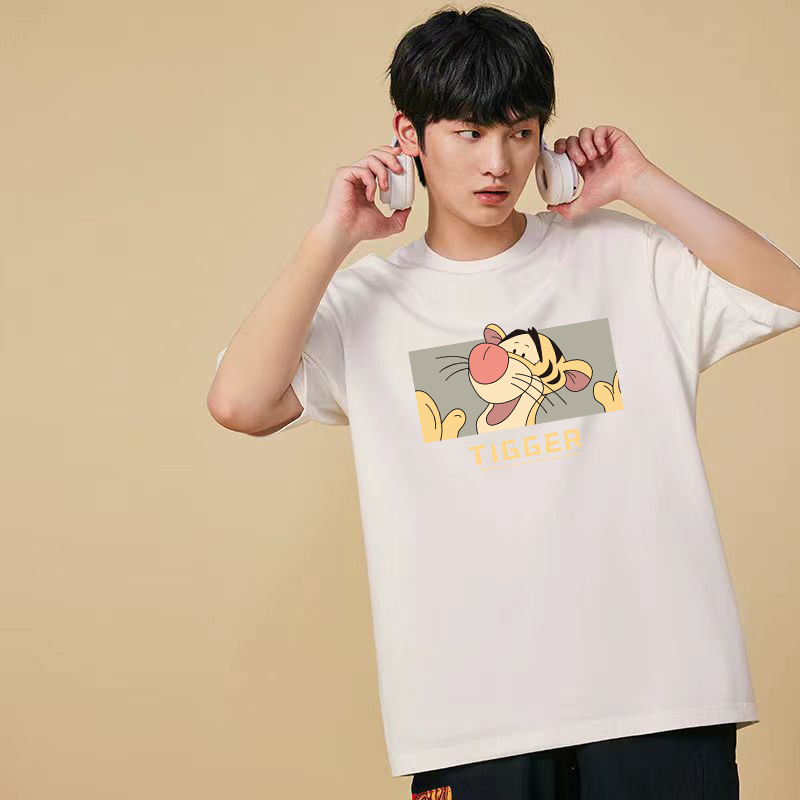 T-shirt de mangas cortas para hombres 2026 nuevo estilo de verano pareja chaqueta de hielo fresco estilo de puerto relajado transpirable T corta cómoda