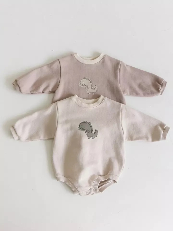 26 nuevos modelos de primavera de peleles para bebé estilo japonés y coreano, monos con estampado de dinosaurios estilo INS, peleles de manga larga para bebé.
