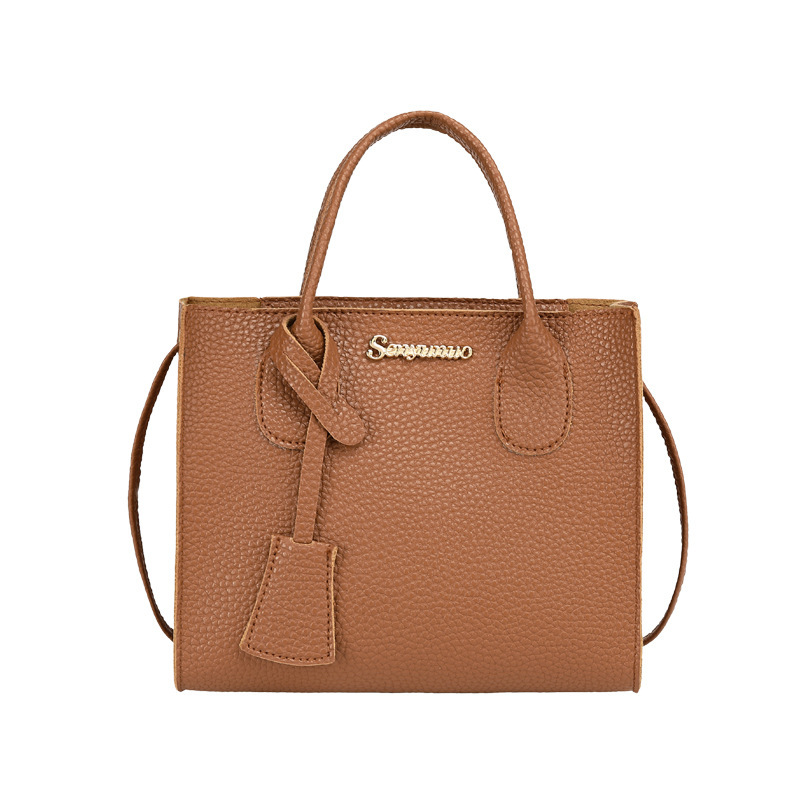 Bolso de mano de comercio exterior 2025 nuevo bolso de mujer de comercio exterior estampado litchi bolso de hombro bolso de mujer fábrica directa
