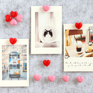 Cute 100 Heart-Shaped Thumbtacks for Felt Walls, Pink Peach Heart Photo Pushpins, Corkboard Thumbtacks