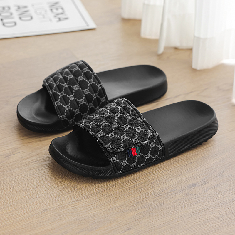 Foreign Trade Vintage Style Cold-Adhesive Large Size Slip-On Sandals for Men, Summer Outdoor Beach Sandals, Velcro Slippers, in Stock