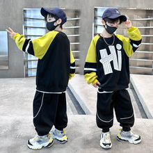 儿童秋装中酷帅卫衣套装时髦男孩新款帅气两件套男童春秋季
