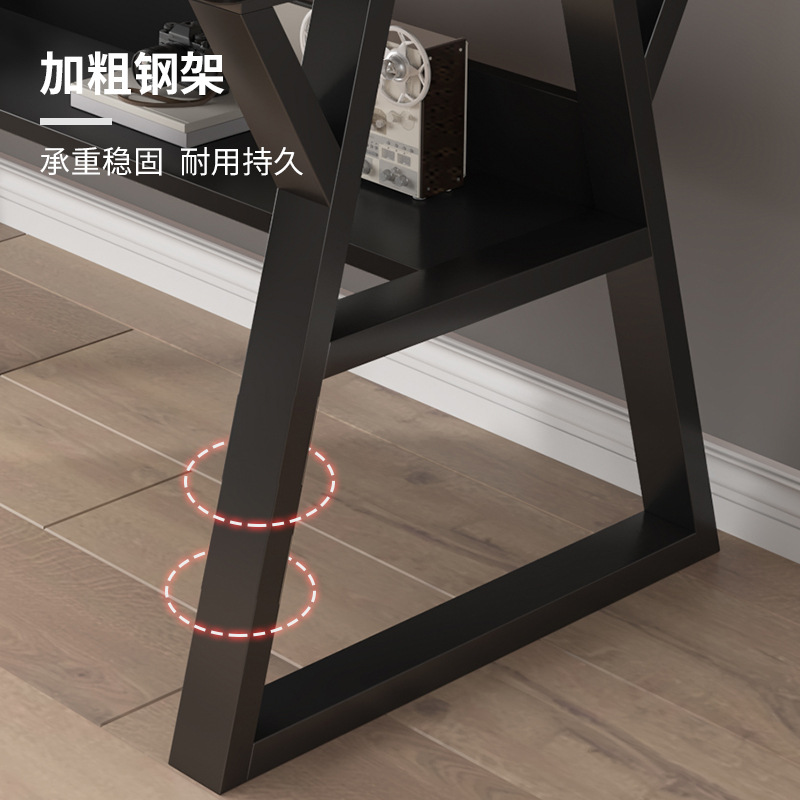 Escritorio de computadora, escritorio de escritorio, escritorio para el hogar, estantería, escritorio integrado, escritorio de estudio para estudiantes, juego de combinación de mesa y silla de dormitorio simple