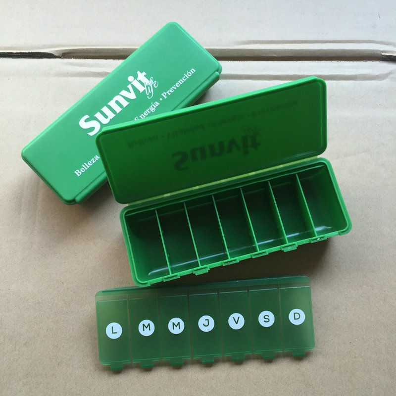 食品级材料医药盒 一周药盒 一星期药盒 带盖子药盒 翻盖药盒