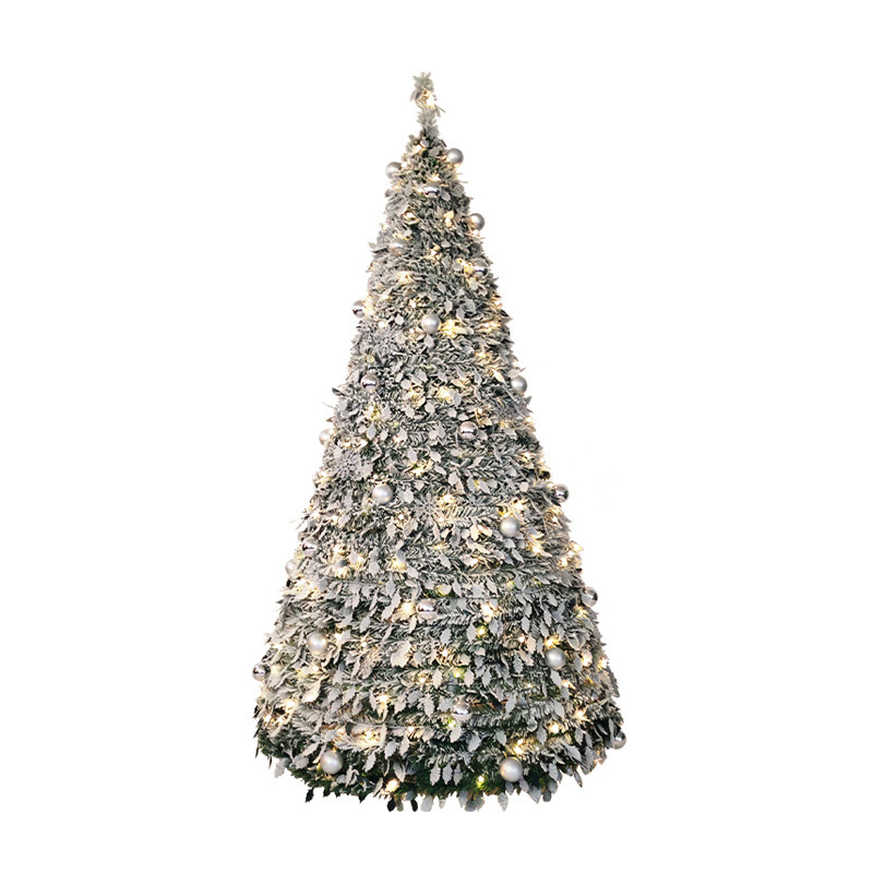 Fábrica de origen nuevo árbol de Navidad retráctil torre luminosa redonda plegable árbol de Navidad