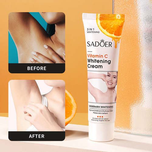 SADOER Vitamin C Underarm Whitening Cream Moisturizing, Replenishing, Evening, Tender, Beautifying, Moisturizing and Whitening Cross-Border