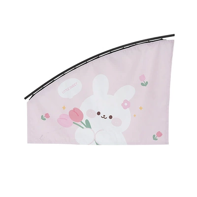 Car curtains – Motors Curtain - embedded-tulip-bunny-sunshade-passenger-side