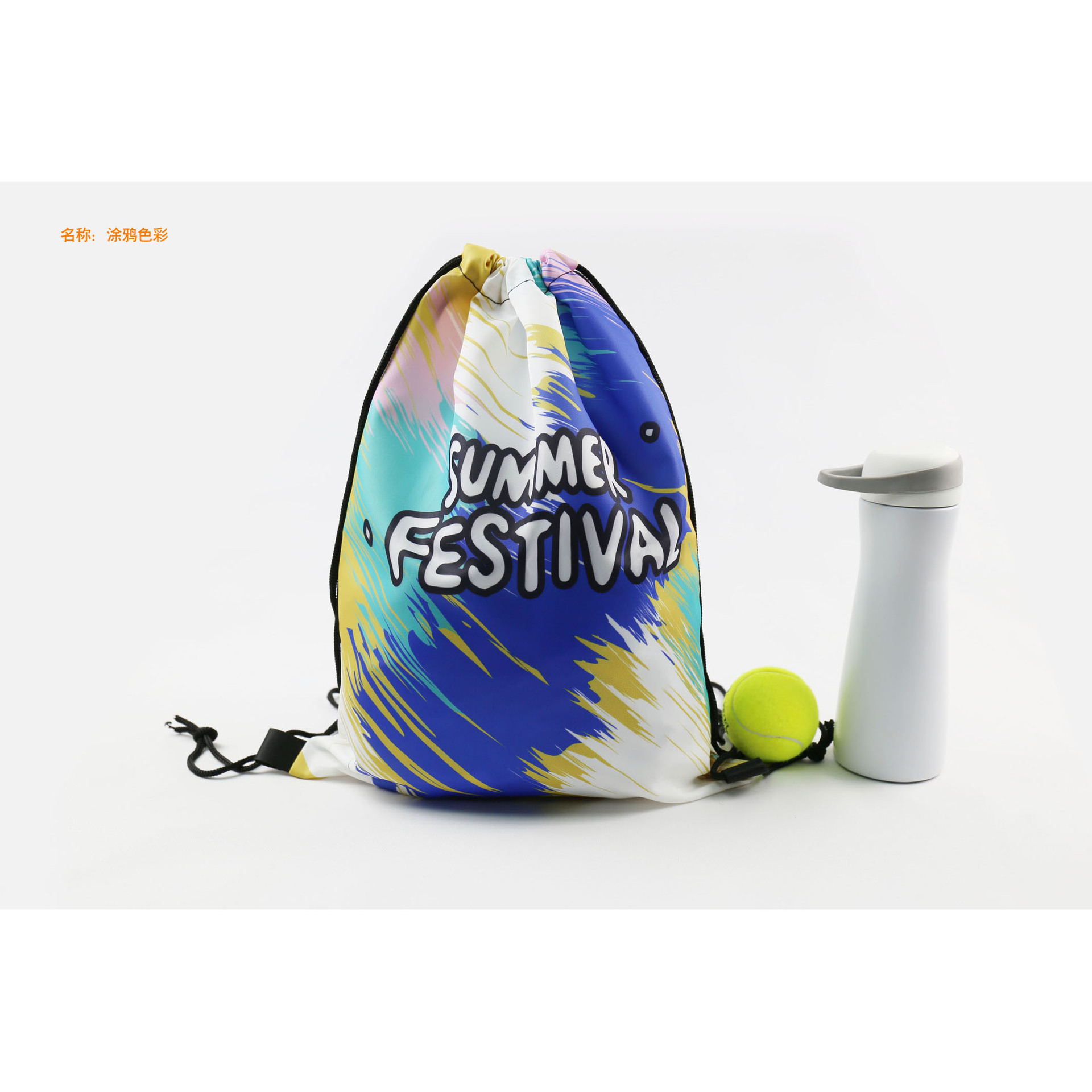 工厂批发束口双肩背包 篮球足球庆典活动抽绳包牛津布帆布抽绳包