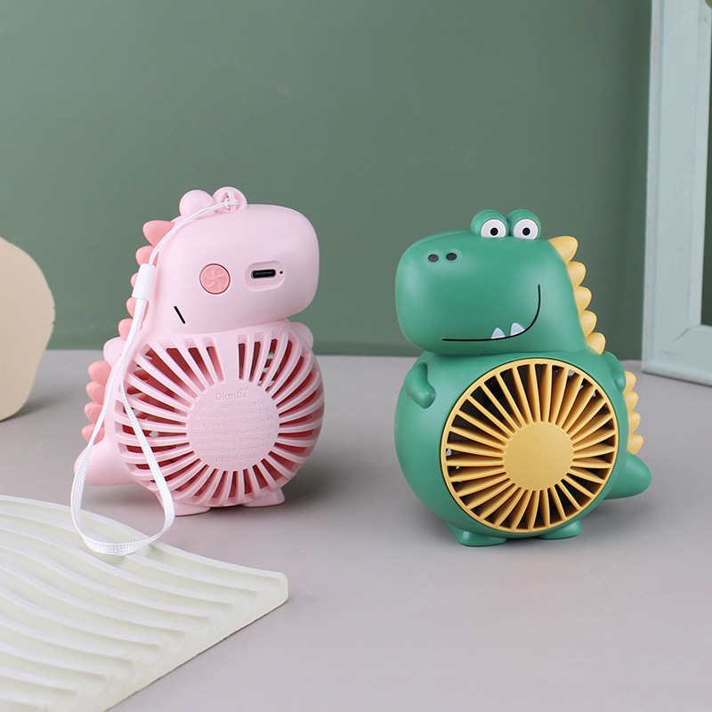 Dinosaur Mini Ventilator Usb Akku Leise Tragbar Für Den Schreibtisch_voghion.com