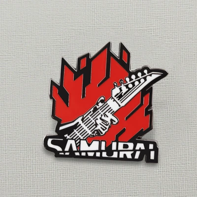 Cyberpunk 2077 Samurai Logo Badge Anime Peripheral Metal Brooch Fashion Trend Pin Backpack Accessories