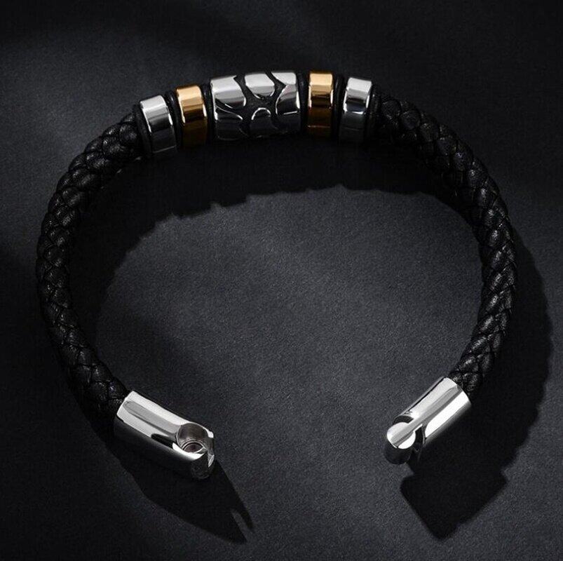 Holiday, Daily Occasion Hip-Hop Retro Geometric Pu Leather Alloy Plating Men's Bracelets Men Cuff & Bangle
