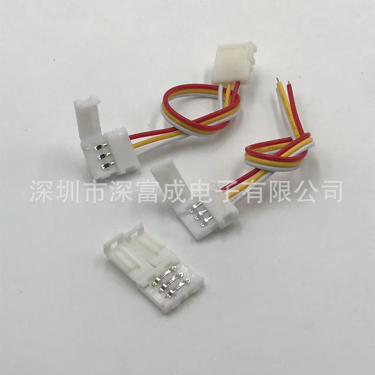 Tira de luces LED de 10 mm, 3 pines, multicolor, con conector sin soldadura, conector a presión sin soldadura de 8 mm, multicolor.