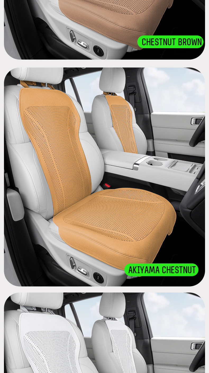 Amazon's Best-Selling All-Season Leather Car Seat Cushion, Ventilated and Breathable Thin Car Interior Seat Cushion