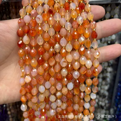 6x8mm rice-shaped crystal tiger's eye | Zərgərlik ara hissələri - orange-persian-gulf-8x6mm-approximately-18-beads-per-strand-short-style