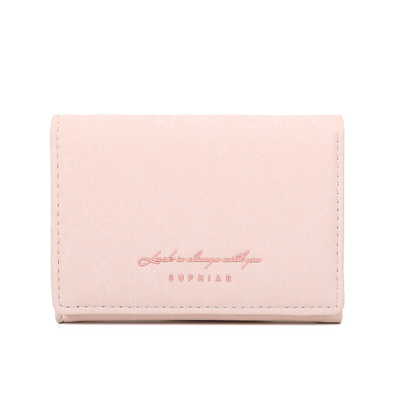 Nuevo multifuncional pu billetera de damas pequeña billetera de tres plegables bolsa de cambio de gran capacidad billetera de damas tela de algodón de alta calidad