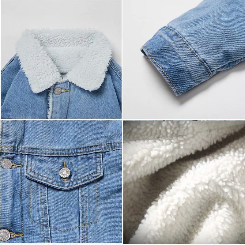 Manteau d'hiver en laine d'agneau et coton pour homme, veste en jean velours, tendance, ample, en coton, veste épaisse_voghion.com