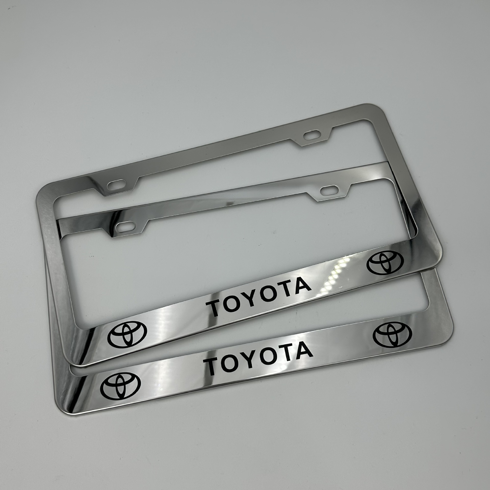 Cross-Border Supply of American Standard Stainless Steel License Plate Frames, Thickened Universal License Plate Frames, Factory Wholesale Only