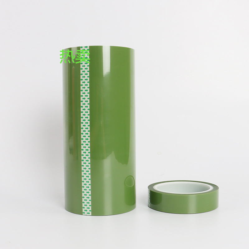 草绿色高温胶带烤漆电镀遮蔽耐高温胶带草绿色硅胶保护膜批发