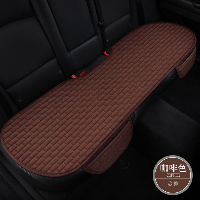 Cojín del asiento de coche de verano de lino cojín del asiento trasero del coche cojín del coche transpirable cojín del coche de una sola pieza conjunto de tres piezas