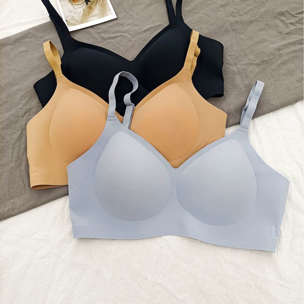 Latex underwear drop-shaped, straps, bra top, backless, beautiful back