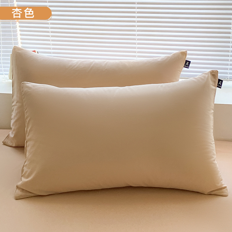 Funda de almohada de algodón de color sólido, un par de fundas de almohada especiales de dormitorio de algodón puro, una sola funda de forro de almohada de 48cm x 74cm 1
