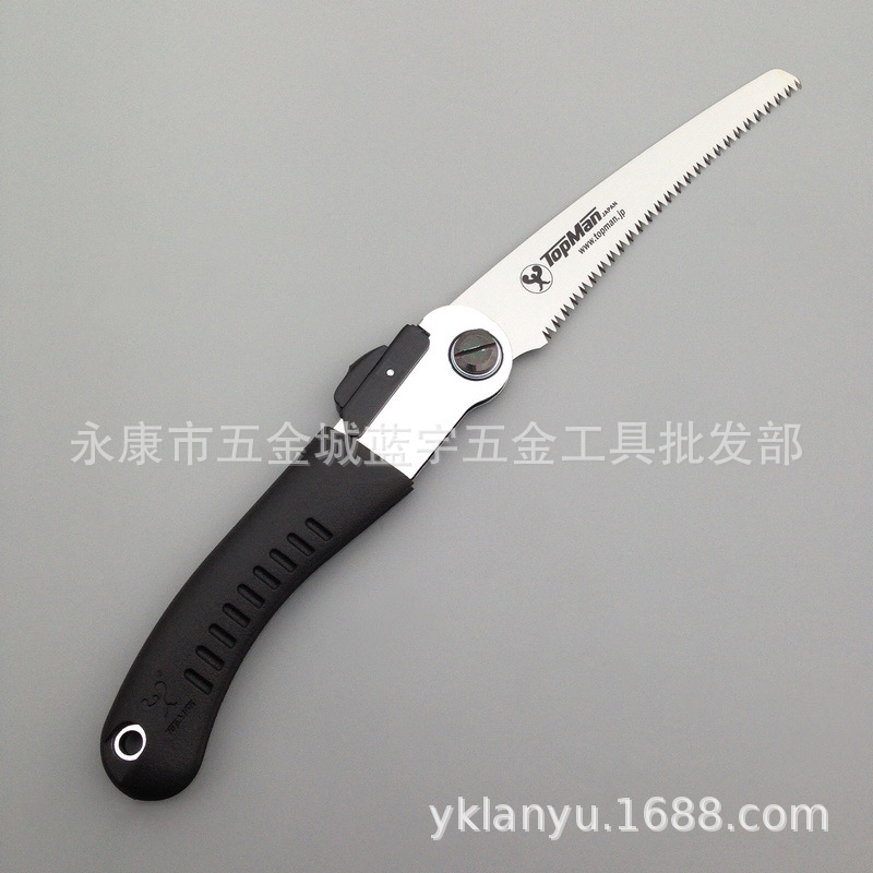 日本TOPMAN曲刃折叠剪定锯180MM 果树锯子园艺手锯园林锯子工具