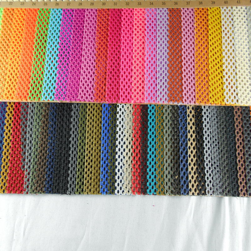 新款荧光单层摇篮网网眼布 经编针织全涤网眼布箱包手袋椅子面料